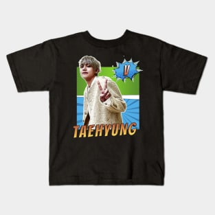 Comic Taehyung BTS Kids T-Shirt